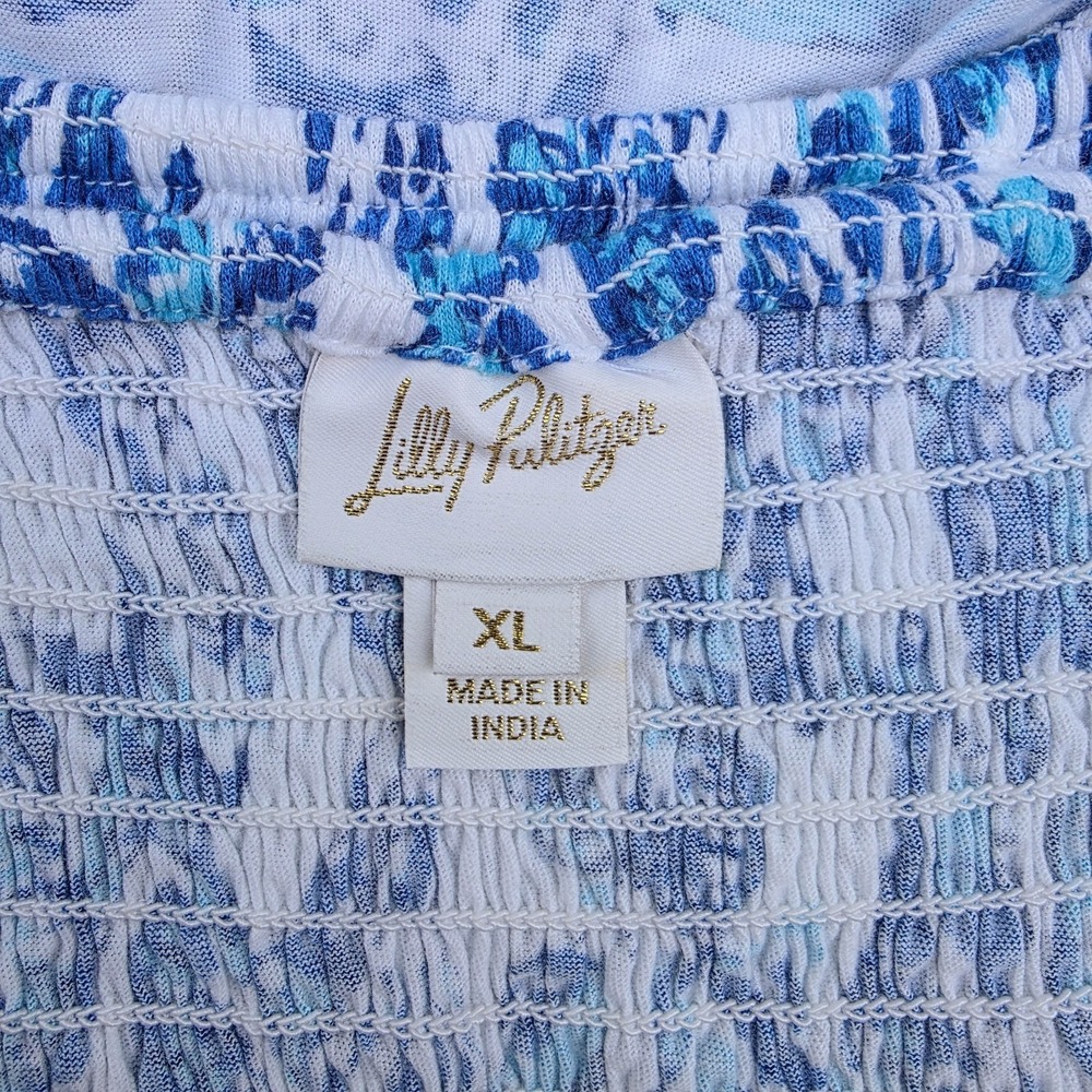 Lilly Pulitzer Jilly Smocked Dress Resort White Shell Collector Youth Girls XL - Picture 4 of 6